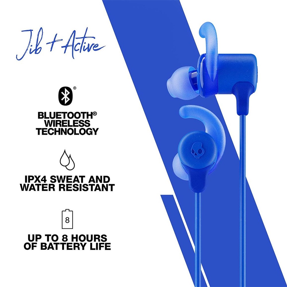Skullcandy JIB+ Active Bluetooth kék sport fülhallgató