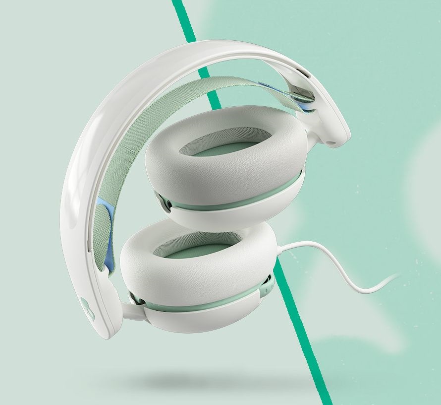 Skullcandy Grom csontfehér vezetékes mikrofonos gyerek fejhallgató