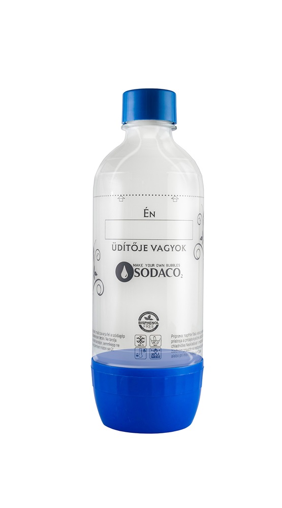 Sodaco 1l PET kék szénsavasító flakon