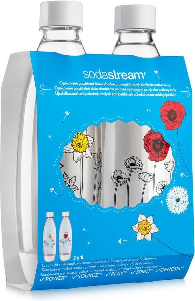 Sodastream BO DUO JET 2x1l 2 db-os virágos palack szett