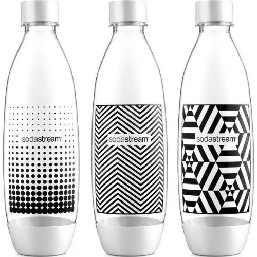 Sodastream Bottle Fuse 3x1l fekete-fehér szénsavasító flakon