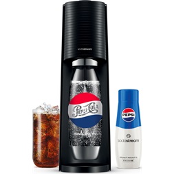 Sodastream SM Terra Black Pepsi megapack szódagép+patron+szénsavasító palack+Pepsi italkoncentrátum