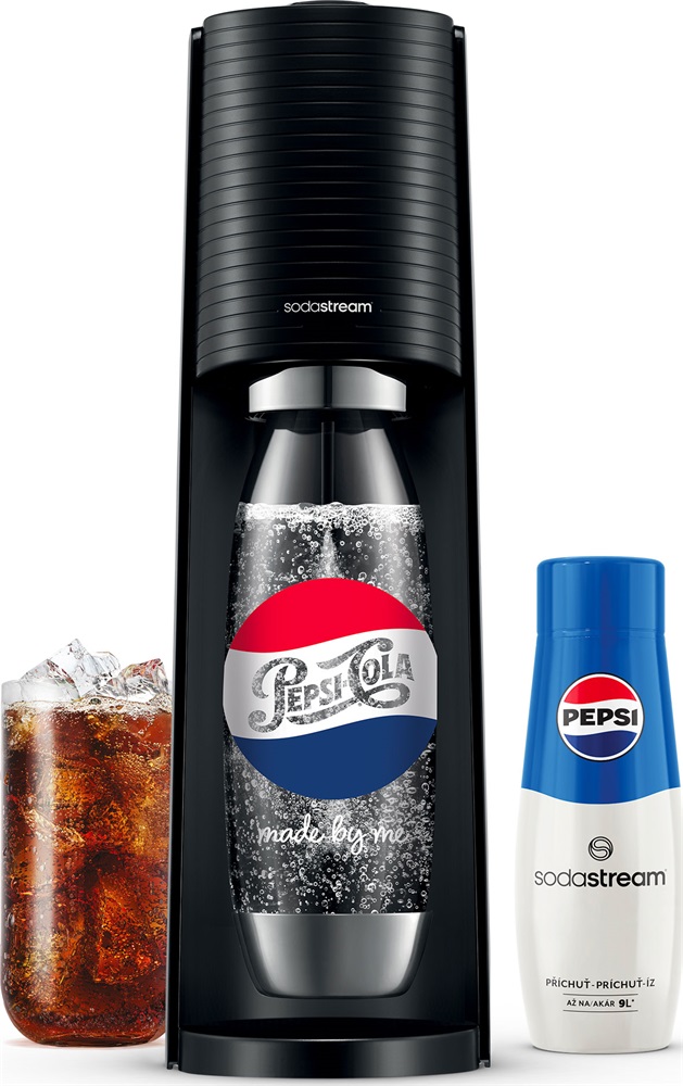 Sodastream SM Terra Black Pepsi megapack szódagép+patron+szénsavasító palack+Pepsi italkoncentrátum