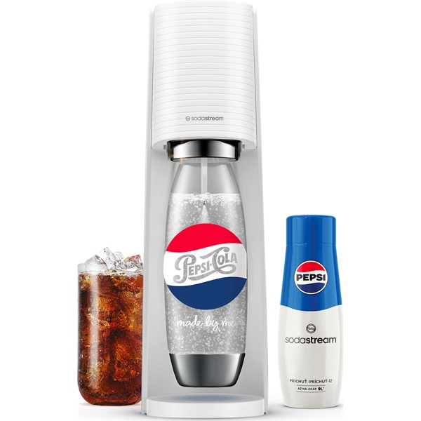 Sodastream SM  Terra White Pepsi megapack szódagép+patron+szénsavasító palack+Pepsi italkoncentrátum