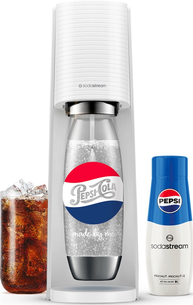 Sodastream SM  Terra White Pepsi megapack szódagép+patron+szénsavasító palack+Pepsi italkoncentrátum