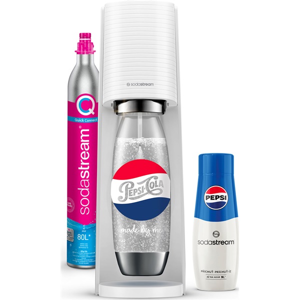 Sodastream SM  Terra White Pepsi megapack szódagép+patron+szénsavasító palack+Pepsi italkoncentrátum