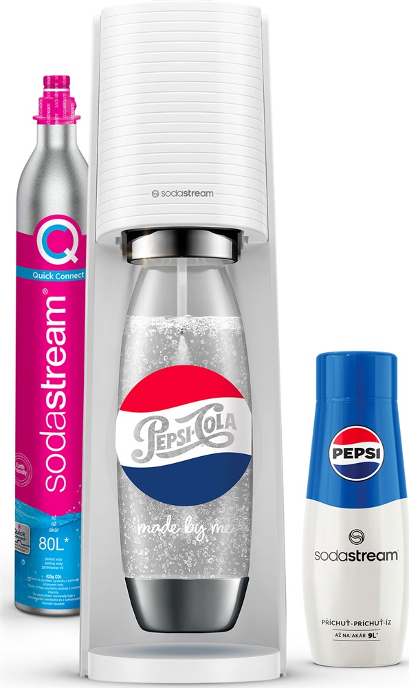 Sodastream SM  Terra White Pepsi megapack szódagép+patron+szénsavasító palack+Pepsi italkoncentrátum