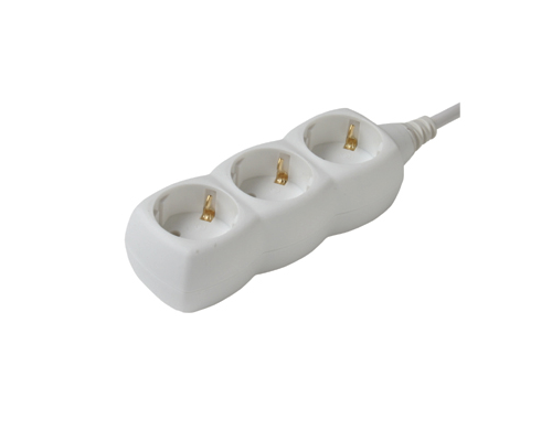 Home NV 3/WH 3aljzat 1,5méter 3x1mm2 fehér elosztó