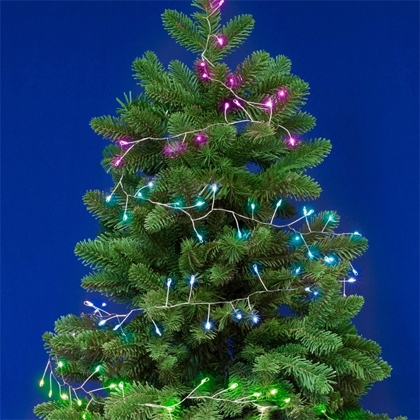 Somogyi LEDS120V-C iSparkle 120 LED/SMART/RGB/IP44 micro LED-es cluster karácsonyi fényfüzér