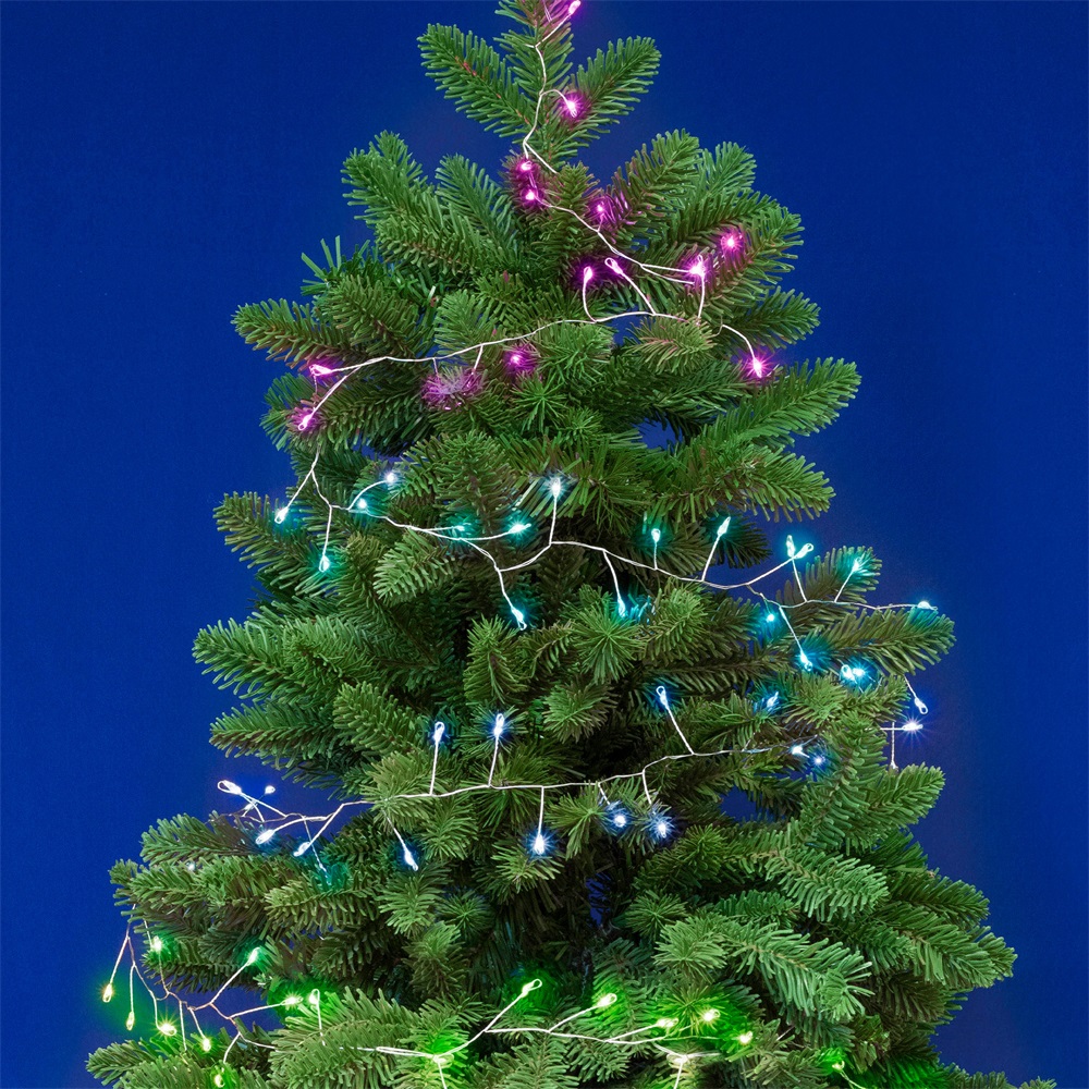 Somogyi LEDS120V-C iSparkle 120 LED/SMART/RGB/IP44 micro LED-es cluster karácsonyi fényfüzér