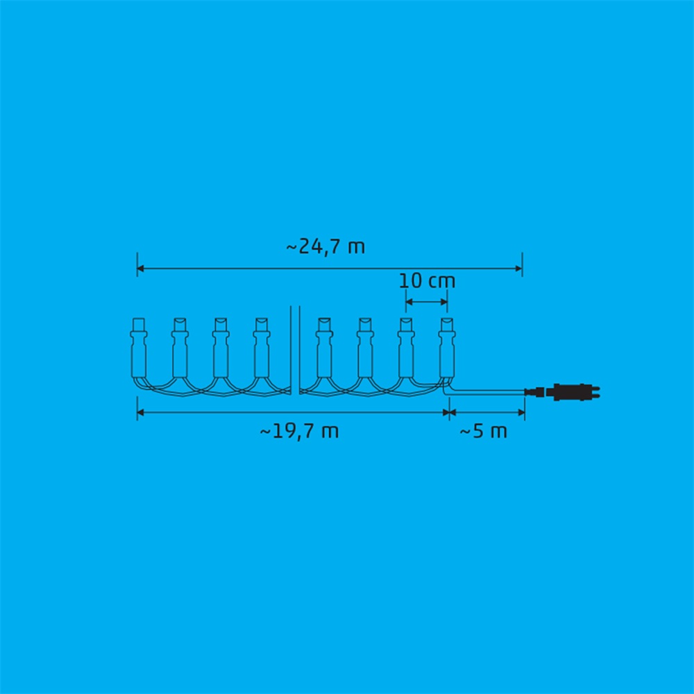 Somogyi LEDS198V iSparkle 198 LED/SMART/RGB/IP44 LED-es karácsonyi fényfüzér