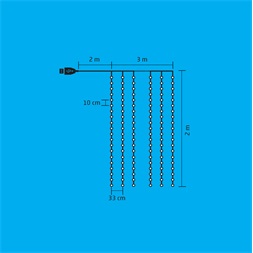 Somogyi MLF 200/WW 200LED/3x2 m/10 füzér/8 program/beltéri/melegfehér micro LED-es karácsonyi fényfüggöny