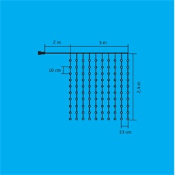 Somogyi MLF 240 240 LED/3x2,4 m/10 füzér/RGB/SMART micro LED-es karácsonyi fényfüggöny