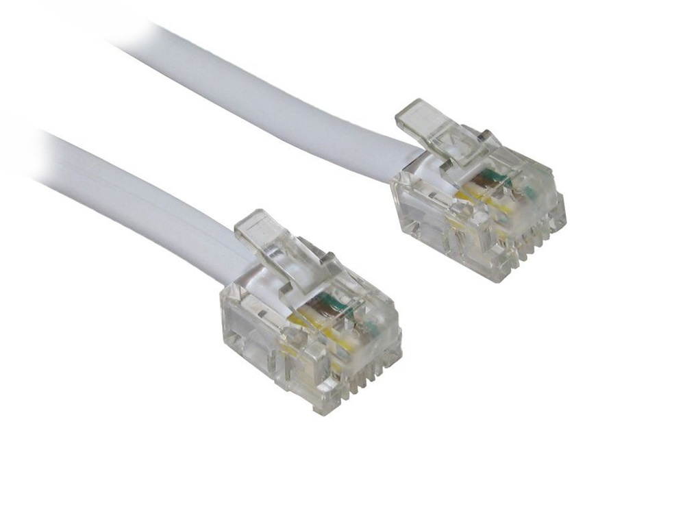 Somogyi USE T 5-10/WH 10m 6P4C d-d fehér telefon vezeték