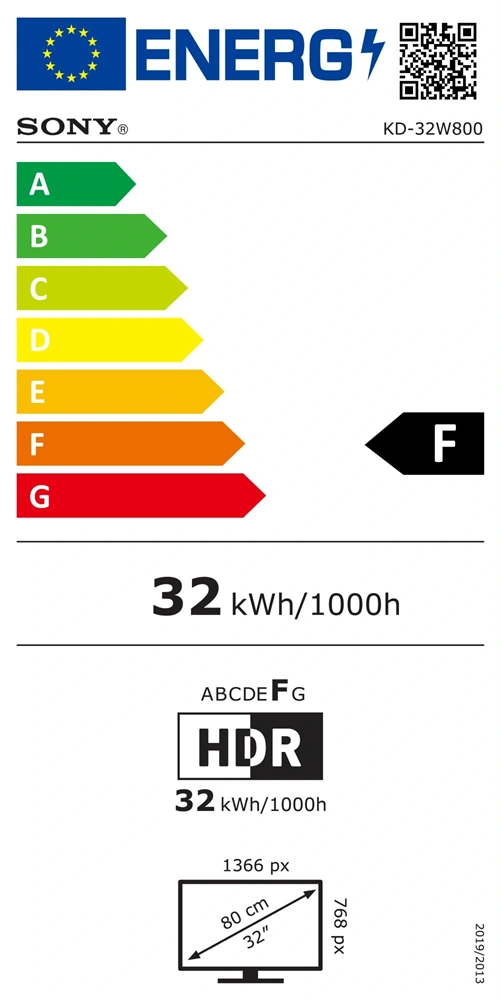 Sony 32" KD32W800P1AEP HD Ready Android Smart LCD TV (Újszerű)