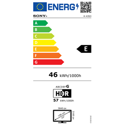 Sony 43" Bravia 3 K43S35BP 4K UHD Smart LED TV