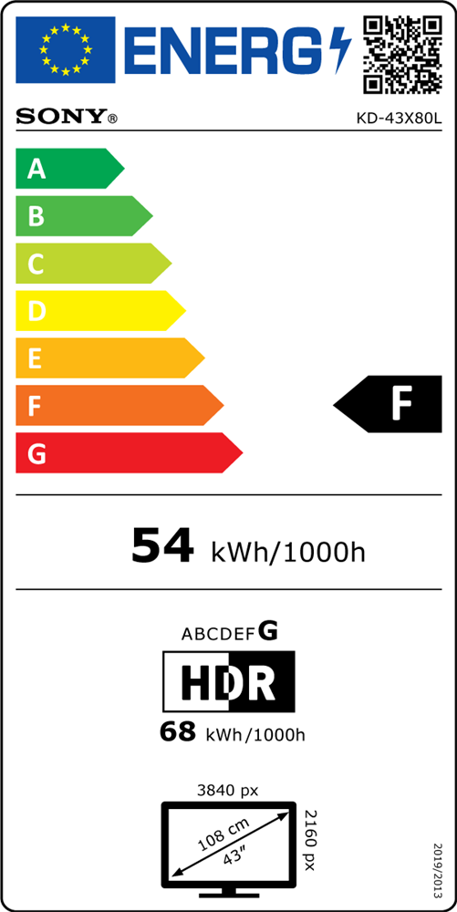 Sony 43" KD43X80LPAEP 4K UHD Smart LED TV