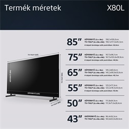 Sony 43" KD43X80LPAEP 4K UHD Smart LED TV (Újracsomagolt)