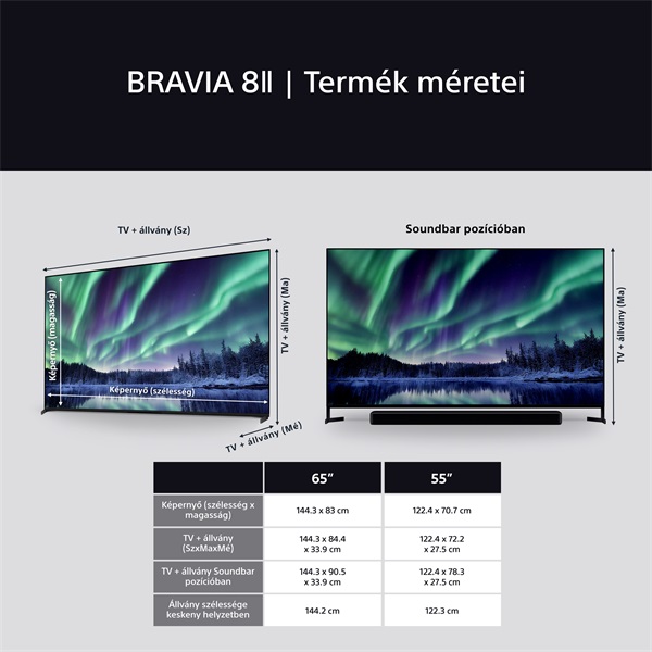 Sony 55" Bravia 8 II K55XR8M25BP 4K UHD Smart QD-OLED TV