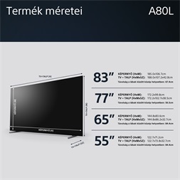Sony 55" XR55A80LAEP 4K UHD Smart OLED TV (Újracsomagolt)
