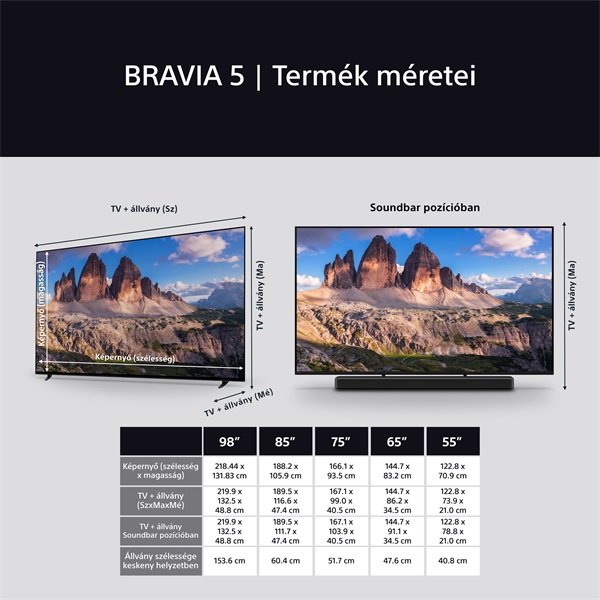 Sony 75" Bravia 5 K75XR55BP 4K UHD Smart Mini LED TV