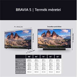 Sony 75" Bravia 5 K75XR55BP 4K UHD Smart Mini LED TV