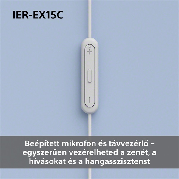Sony IEREX15CB.CE7 USB Type-C vezetékes mikrofonos fekete fülhallgató