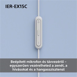 Sony IEREX15CL.CE7 USB Type-C vezetékes mikrofonos kék fülhallgató