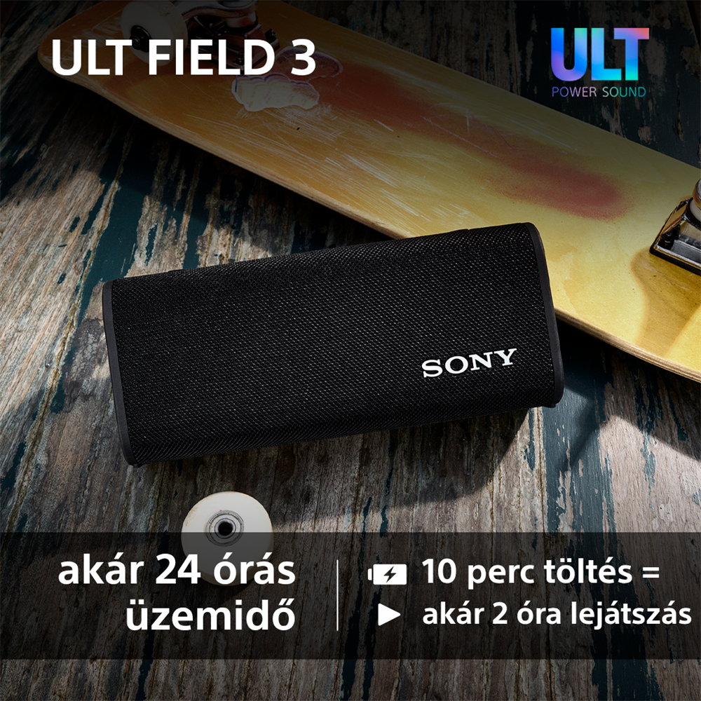 Sony ULT Field 3 fekete Bluetooth hangszoró
