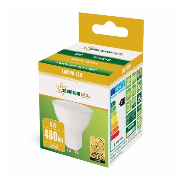 SpectrumLED 6W/480Lm/4000K/IP20/GU10/120fok LED GU10 led fényforrás