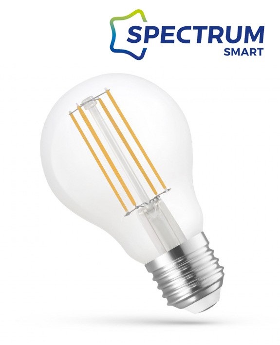SpectrumLED Smart COG üveg/5W/560Lm/CCT+DIM/IP20/E27 WiFi LED körte led fényforrás
