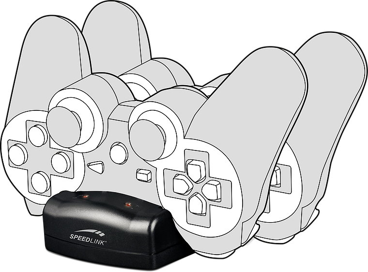 Speedlink SL-440001-BK Jazz USB Charger PS3 töltőállomás