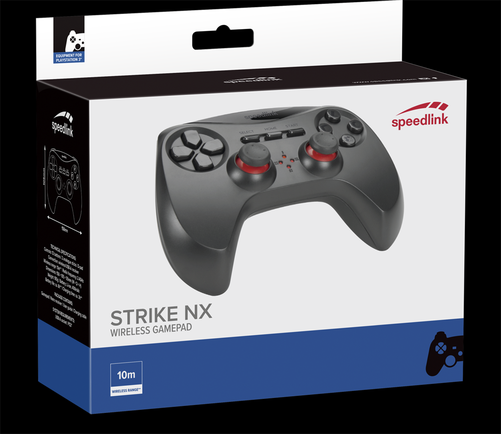 Speedlink SL-440401-BK Strike NX PS3 vezeték nélküli kontroller
