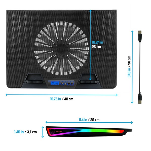 Spirit of Gamer AIRBLADE 800 17"-ig notebook hűtőpad