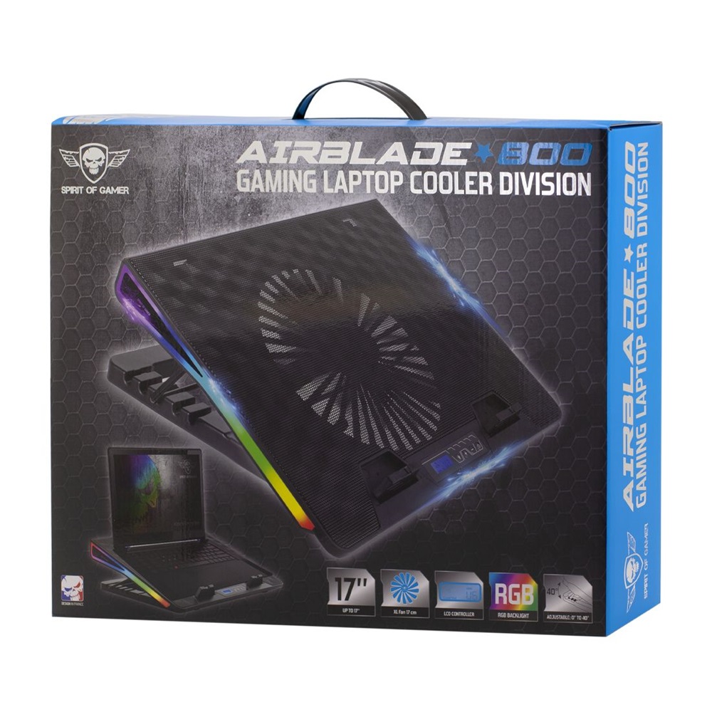 Spirit of Gamer AIRBLADE 800 17"-ig notebook hűtőpad