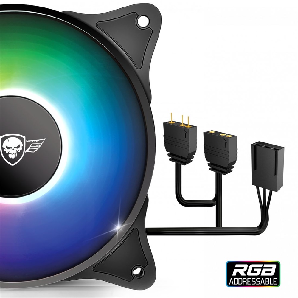 Spirit of Gamer CENTRAL RGB V120IN 120mm RGB LED ház hűtőventilátor