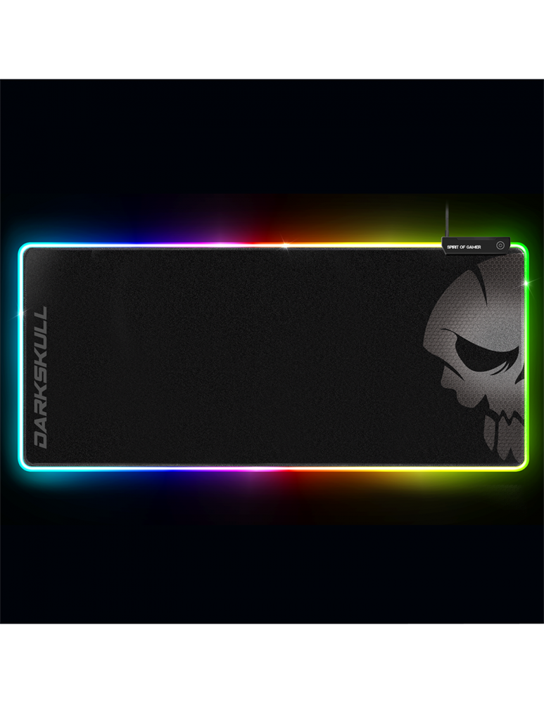 Spirit of Gamer Darkskull RGB XXXL fekete gamer egérpad