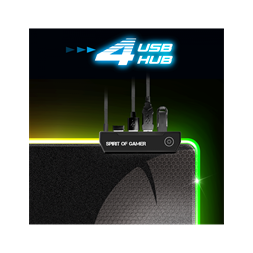 Spirit of Gamer Darkskull RGB XXXL fekete gamer egérpad