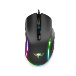 Spirit of Gamer ELITE-M30 (Optikai, 12800DPI, 10 gomb programozható, RGB, harisnyázott kábel) fekete egér