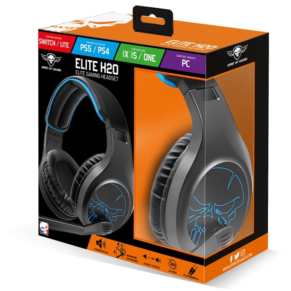 Spirit of Gamer ELITE H20 fekete gamer headset