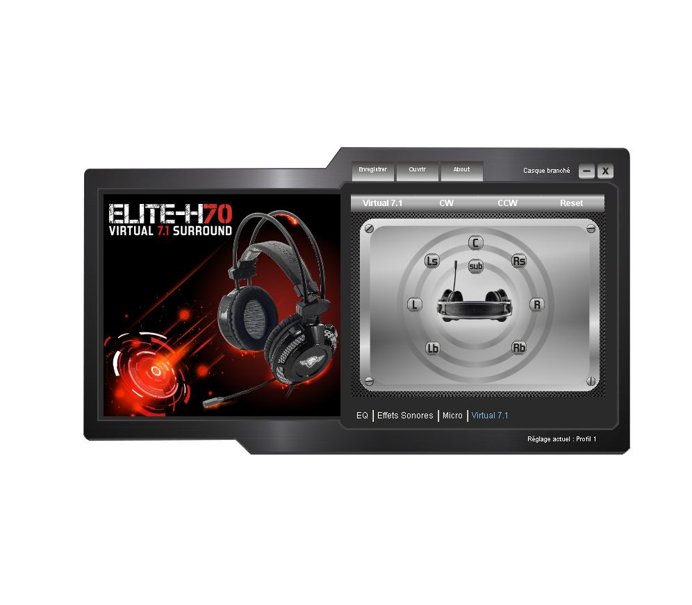Spirit of Gamer ELITE-H70 7.1 USB fekete gamer headset