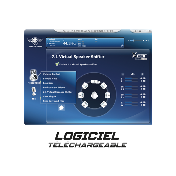 Spirit of Gamer H700 MultiPlatform fehér 7.1 gamer headset