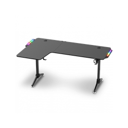 Spirit of Gamer Headquarter 600 L RGB LED fekete gamer asztal