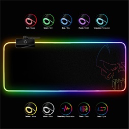 Spirit of Gamer Large fekete RGB LED világító gamer egérpad