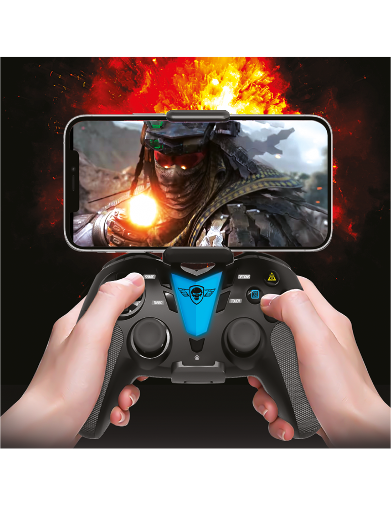 Spirit of Gamer SOG-BTGX11 PREDATOR PS3/PS4/PC vezeték nélküli fekete kontroller