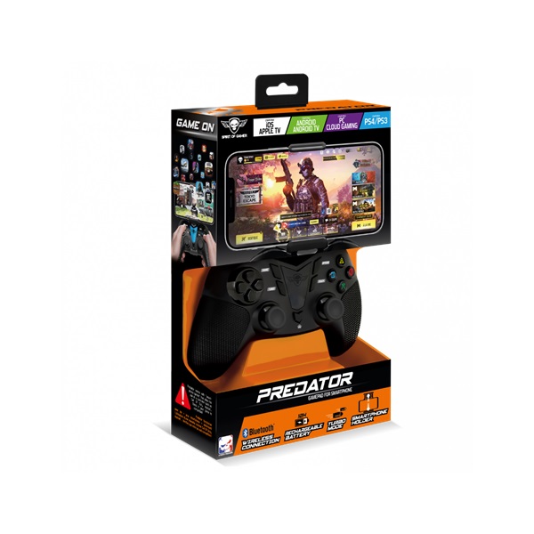 Spirit of Gamer SOG-BTGX11 PREDATOR PS3/PS4/PC vezeték nélküli fekete kontroller