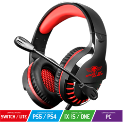 Spirit of Gamer PRO-H3 Red MultiPlatform piros-fekete gamer headset