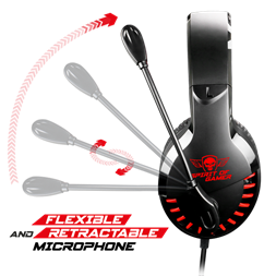 Spirit of Gamer PRO-H3 Red MultiPlatform piros-fekete gamer headset