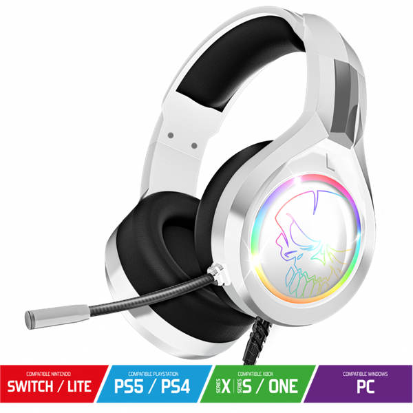 Spirit of Gamer PRO-H8 RGB fehér vezetékes gamer headset