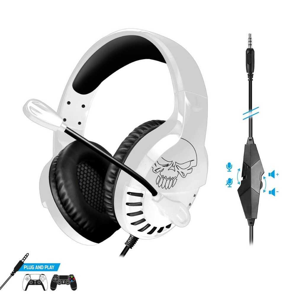 Spirit of Gamer PRO-H3 PS4/PS5 fehér gamer headset